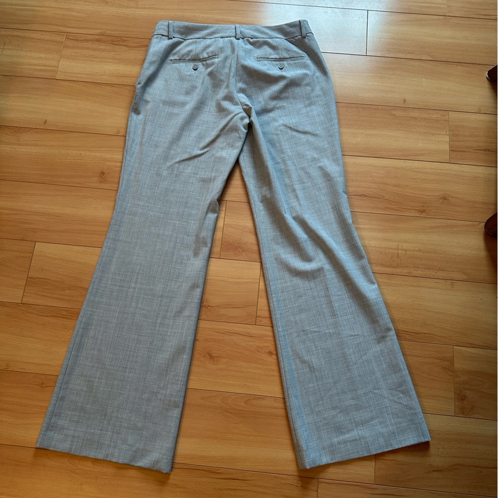 Express Women's Light Gray Wide Leg Pants trouser pants boot cut editor 10R - Picture 10 of 12